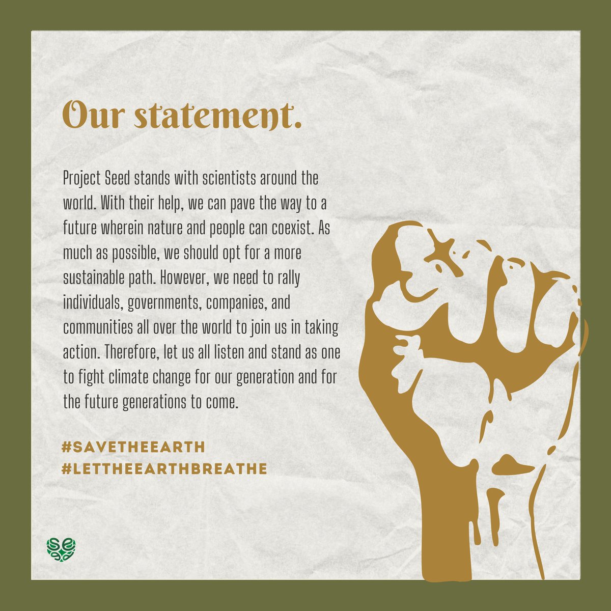 project_seed_ph's tweet photo. ‼️ATTENTION SEEDLINGS ‼️

After celebrating Earth day yesterday, it is just right to honor our planet for the wonders and habitat she has provided us. 

Scientists have been arrested for warning the public about climate change. https://t.co/poTRhJR95W