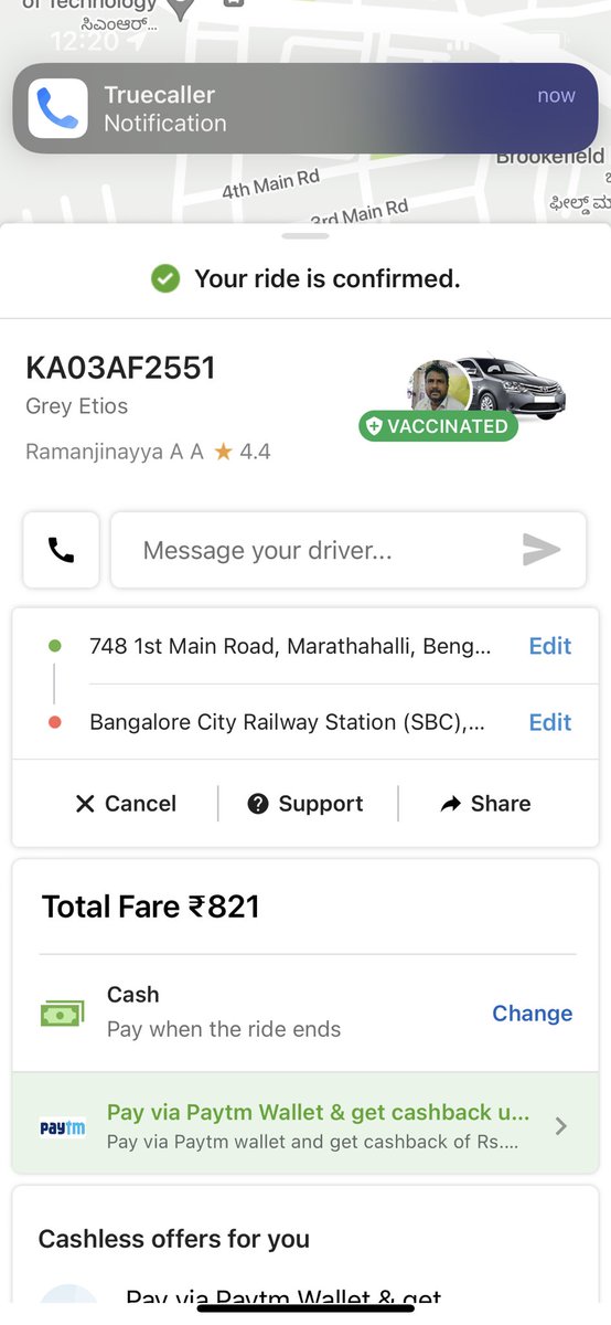 ISubhammishra96's tweet image. Today I took a @Olacabs to bangalore railway station .As we were in rush so driver ask us to cancel the trip in the middle with our luggage and ask us to pay extra money not through ola .(1500)
@olamoney_in @Olacabs @Uber @rapidobikeapp #poor_service