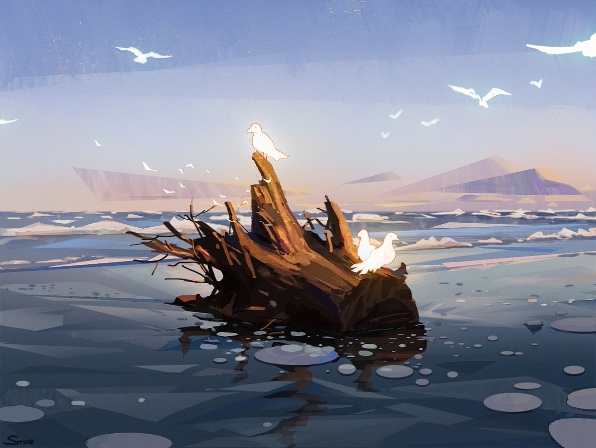 JohnStone2078's tweet photo. #PleinAirpril 3/30 Water and wood
An old work in about 1 hour, try to paint with no texture brush.
#digitalart #digitalpainting #2dartist #virtualplainair #NoPleinNoGain #PleinAIrpril #notexture #speedpainting #artstation #water https://t.co/AWzpS6SJV1