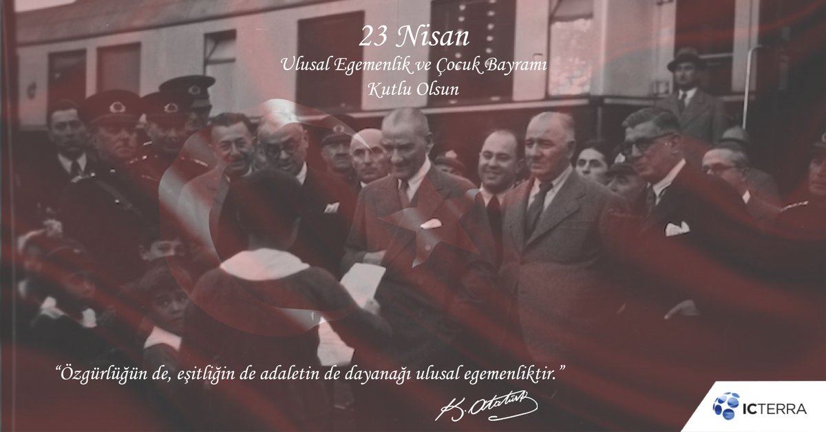 ICTERRA's tweet photo. 🇹🇷 Geleceğimizin teminatı olan sevgili çocuklarımızın 23 Nisan Ulusal Egemenlik ve Çocuk Bayramı’nı ve bağımsızlığın millet iradesine teslim edildiği Türkiye Büyük Millet Meclisi’nin açılışının 102. yıl dönümünü çok büyük bir mutluluk ve gururla kutluyoruz!

#23nisan
#ICterra https://t.co/hN3LS1sIPU
