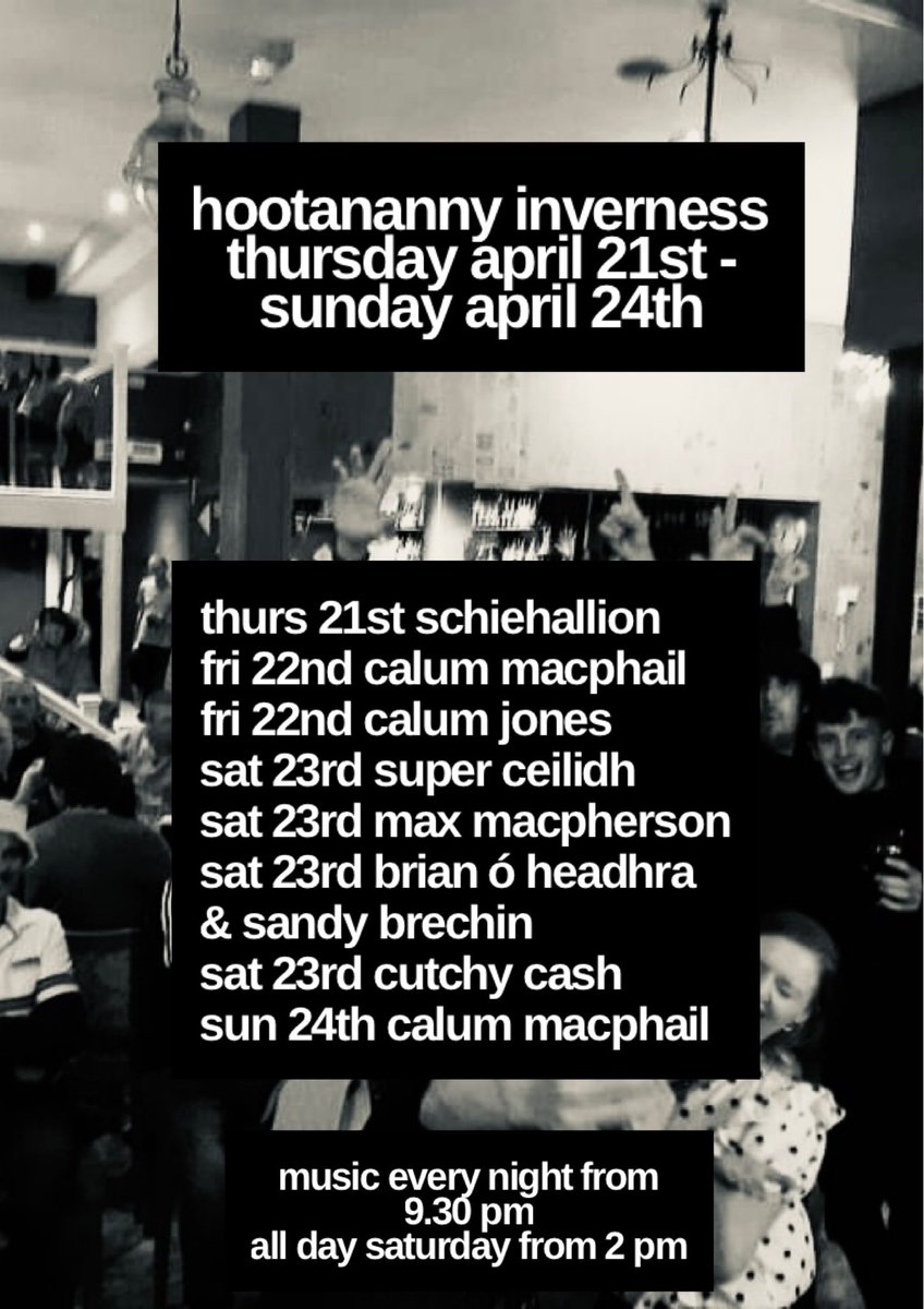 Join us today from 2 pm for music all day Saturday! #inverness #scottishmusic #highlandsofscotland #alldaysaturday #weekendvibes