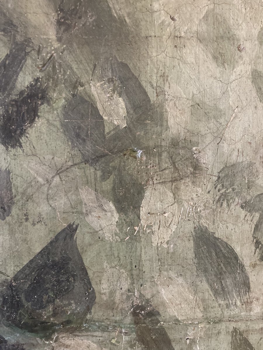 JarrikVDBiest's tweet photo. German graffiti in the Villa Farnesina by Charles V’s troops during the Sacco di Roma (1527-1528)! Anyone know what the text says? #twitterstorians https://t.co/C3Kv0ahL8B