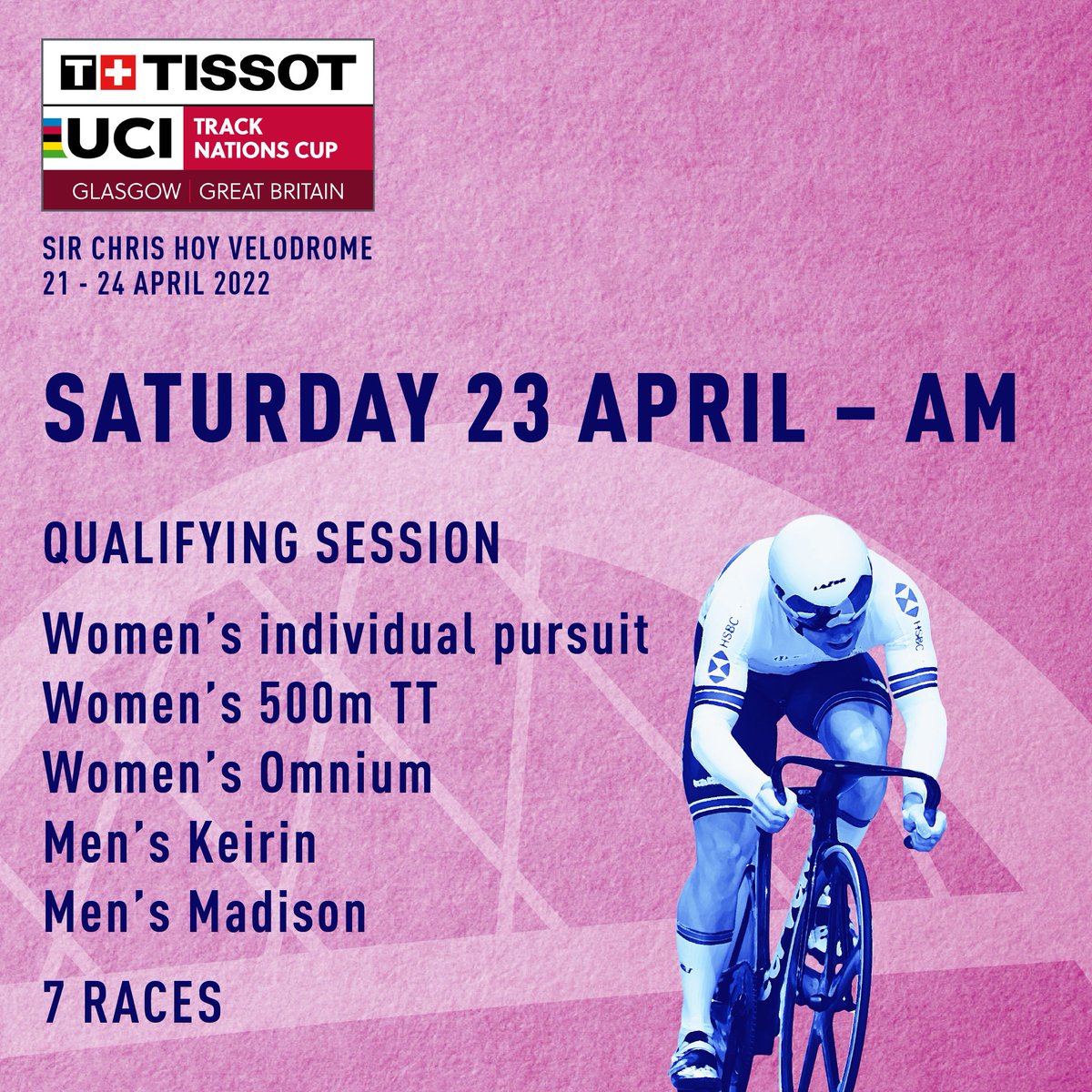 TrackNationsCup's tweet photo. Kicking off the weekend with 2022 #TissotNationsCup Day 3 🤩

We'll be covering the action track-side...
500M TT
Omnium
Keirin
Madison

It's a full house today, so should be a good one! There's still time to get your tickets: https://t.co/iaXqgZGtjj https://t.co/v81kvfFqtr