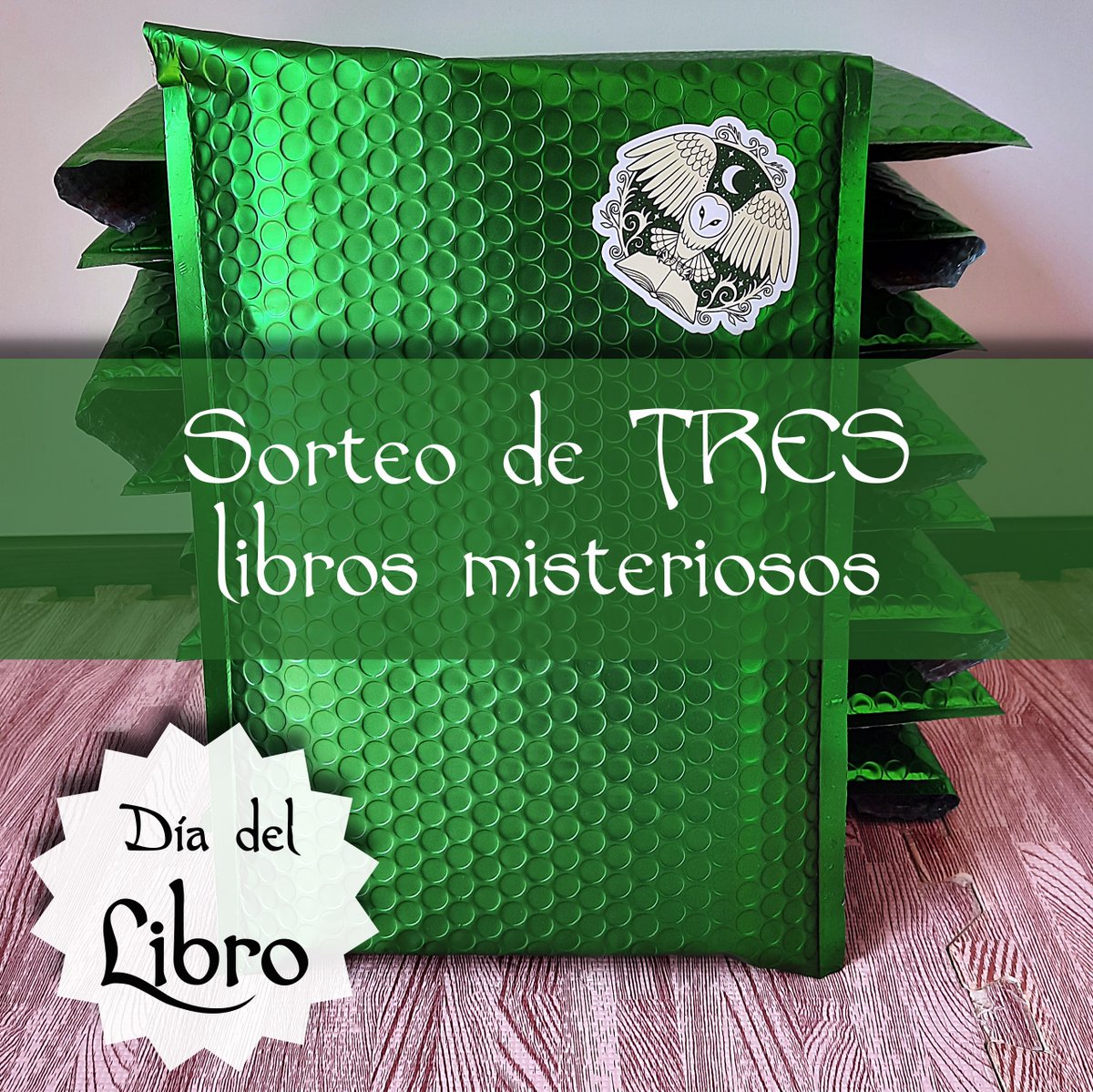 🌟¡SORTEO!🌟
Para celebrar el 📚 #DíadelLibro📚 sorteamos no uno ni dos, sino ¡TRES! libros misteriosos en cada red social. 
📚 Para participar: 1) RT, 2) cuéntanos qué libro tienes pensado comprar con motivo del Día del Libro, y 3) menciona una persona a la que se lo prestarías.