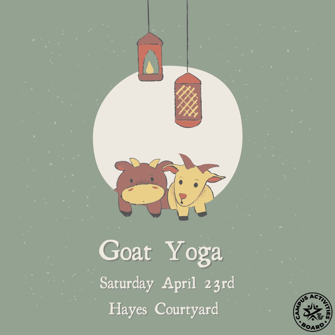 Don't you think today is a great day for some goat yoga? There will be 3 sessions (10 am, 11:15 am, and 1:30 pm) so make sure you booked your spot. Also, please bring your own yoga mat or towel.