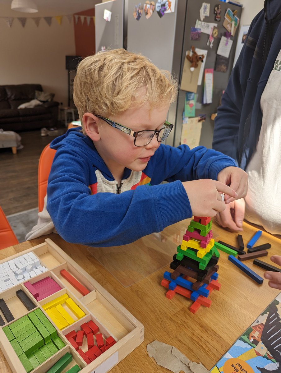 ms_jamdangory's tweet photo. @StudyMaths brilliant maths discussion with my little one after your excellent training yesterday @DEMAT__ @cathiehewitt @tricia_moss124 #mathseyfs #cuisennaire https://t.co/87O1SwAbNY