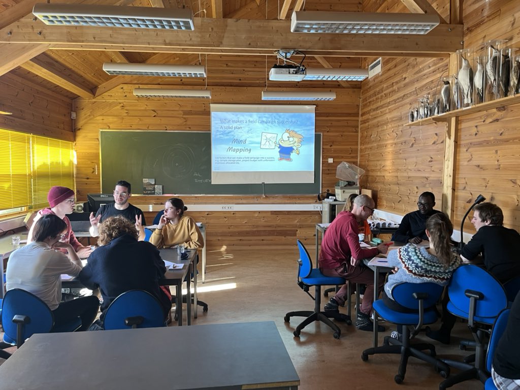 NatalyaGomezEPS's tweet photo. This morning at #icefinse Maaike Weerdesteijn leads us through a workshop on fieldwork planning and adaptability. https://t.co/lgGjdk4uP1