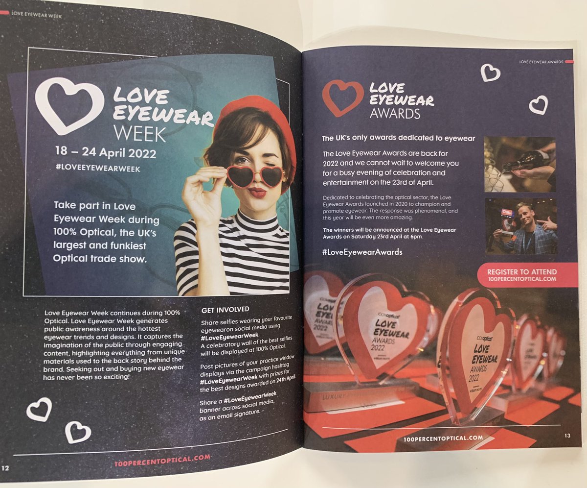 EyewearTy's tweet photo. Super excited to be here at @100Optical with team @MondotticaGroup for the UK’s No1 #opticaltradeshow. Looking forward to seeing how @HackettLondon #HackettBespoke #eyewear gets on in this years #LoveEyewearAwards 👓⭐️
Thanks for the feature from last time we won #100Optical 😁 https://t.co/EYfoGE6f9M
