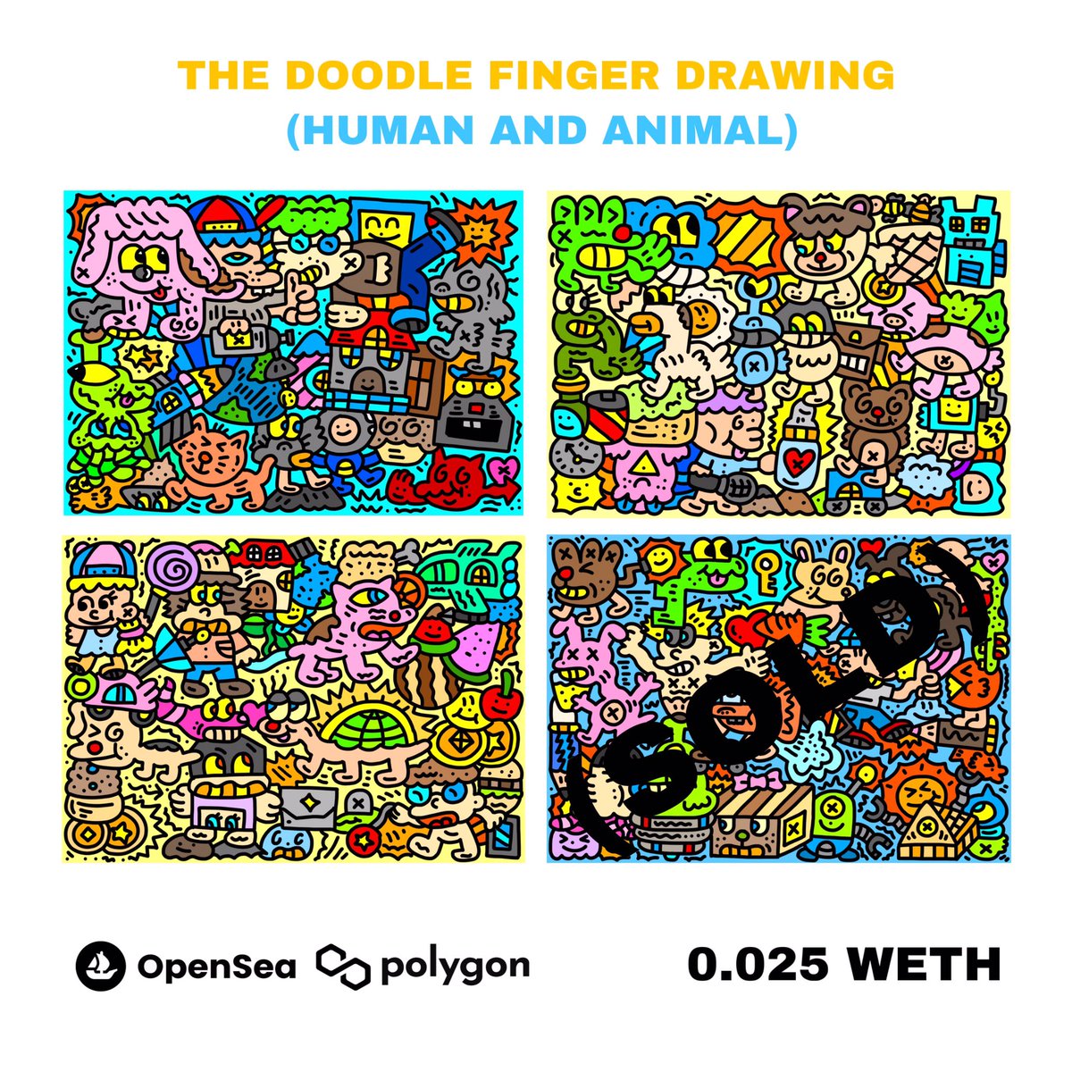 The Doodle Story Finger Drawing Human &amp; Animal &amp; The Doodle Story Finger Drawing All Imagination
My Doodle Artwork Were Sketched By My Finger Every Single Pieces.Available on Polygon 0.025 WETH

opensea.io/collection/the…

#NFTCommunity #NFTCollector  #Polygon #Doodle
