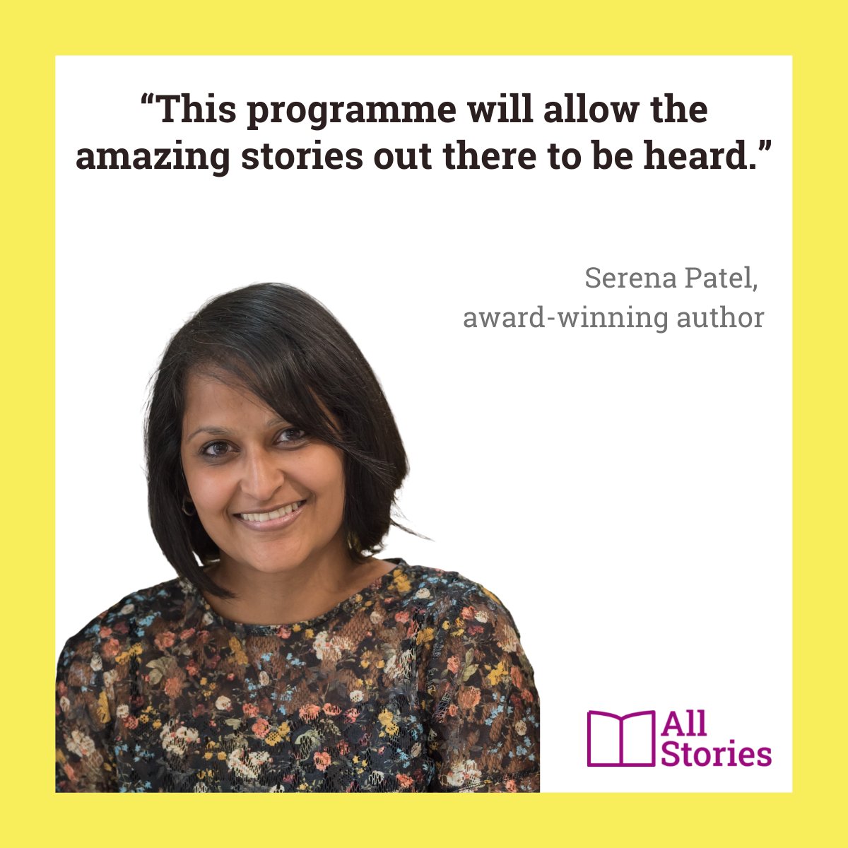AllStoriesWrite's tweet photo. "This programme will allow the amazing stories out there to be heard." @SerenaKPatel, award-winning author.
#AllStories #allstorieswrite #representation #inclusion #diversity #kidlit #writing #writerscommunity #mentorship #outreach https://t.co/1a360nKWdk