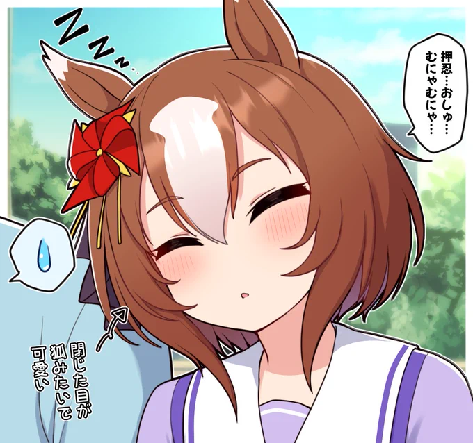 ヤエノの閉じたツリ目が可愛い

#ウマ娘プリティーダービー #ウマ娘プリティダービー 