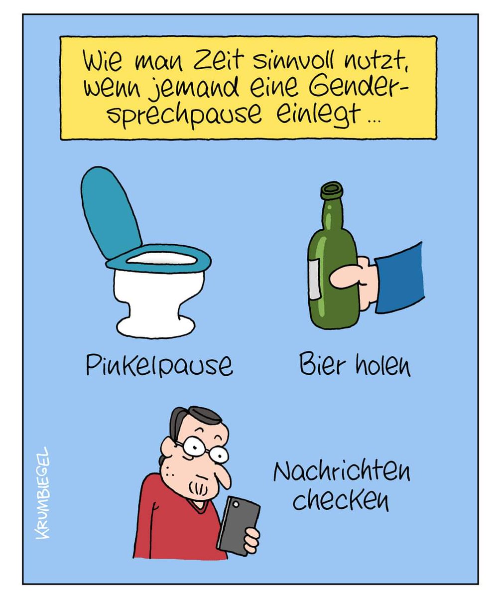 UweKrumbiegel's tweet photo. #Genderpause https://t.co/huJQcEx4U7