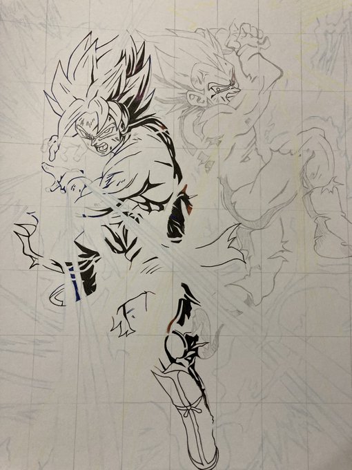【途中経過】#模写
悟空のペン入れ終わりました! 