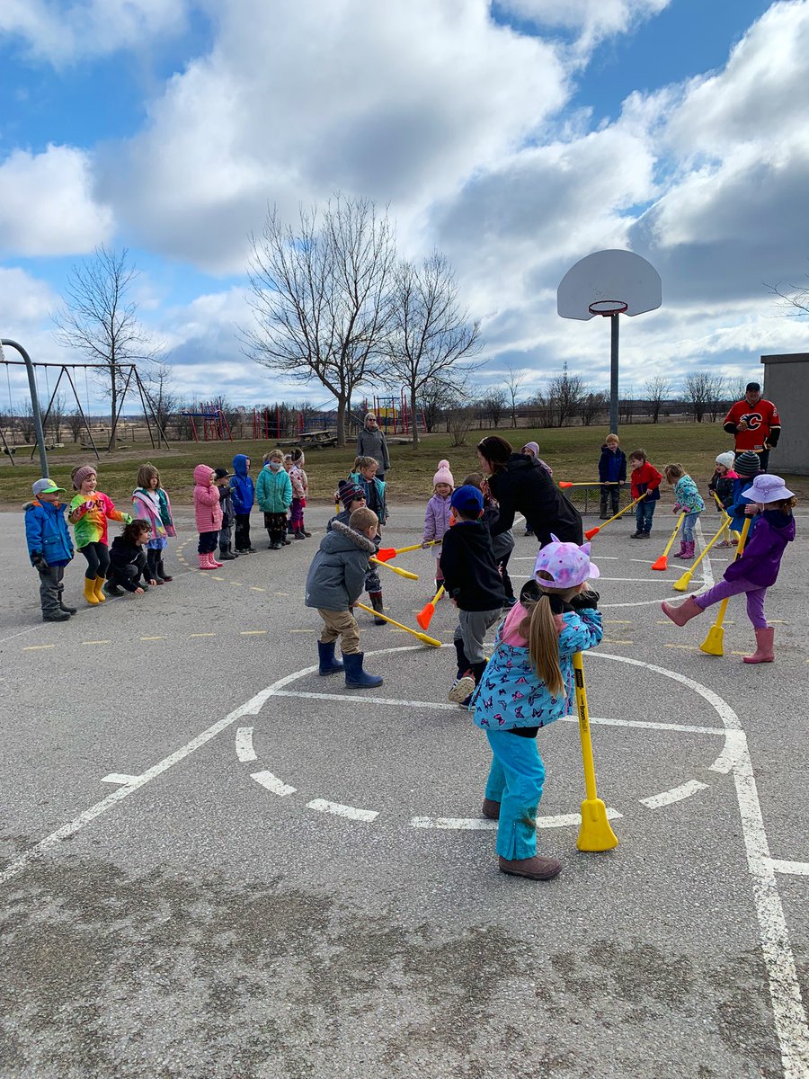 To celebrate Earth Day 🌎 we worked with our big buddies to clean up the yard, we learned all about what happens to wildlife in an oil spill AND we learned how to play broom ball on the most gorgeous day! #feedallfour <a href="/FenelonTownship/">Fenelon Township PS</a>