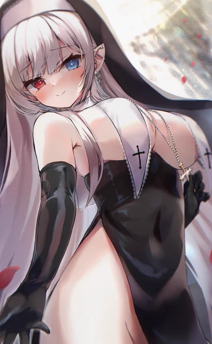 白髪エルフシスターさん🤍✝️ 