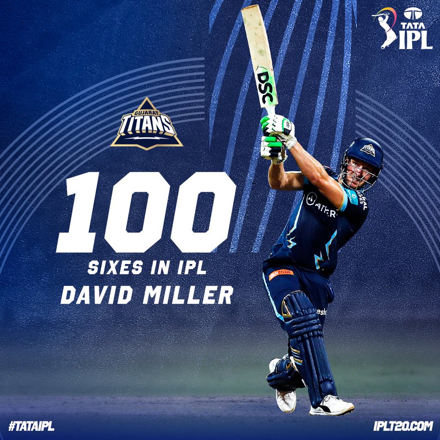 David Miller becomes 27th player to hit 100 sixes in IPL history | Cricket  News - Times of India