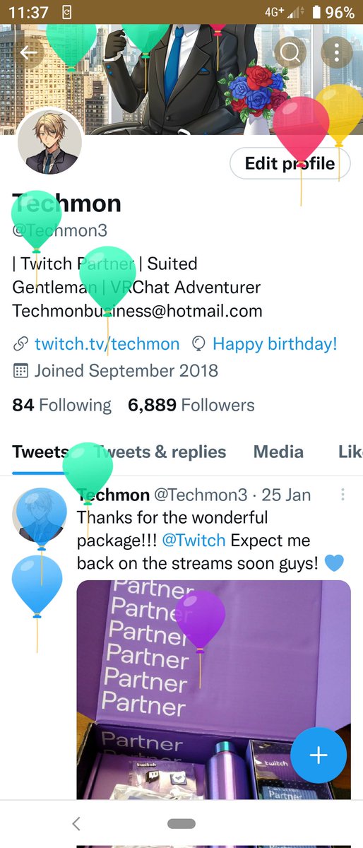 Techmon3's tweet image. Obligatory balloon tweet ☕