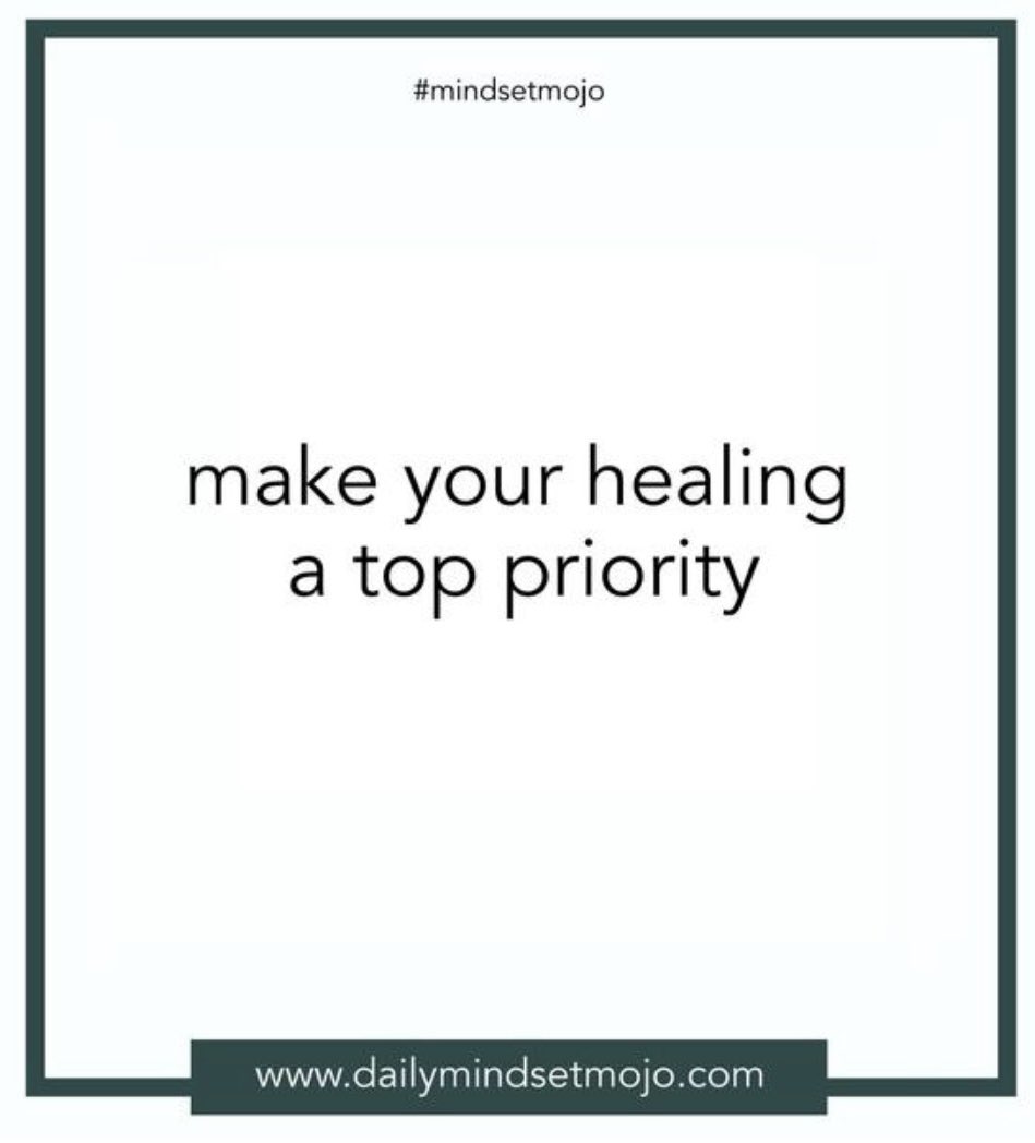 MindsetMojo's tweet photo. Day 109 - Daily Mindset Mojo
 
Make your healing a top prioroty. #mindsetmojo https://t.co/PFZKR8N5kB