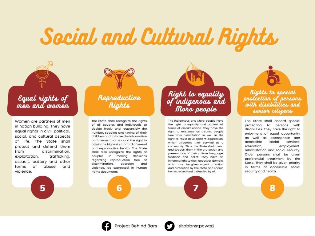 pbbnstpcwts2's tweet photo. "To deny people their human rights is to challenge their very humanity." - N. Mandela
Let us learn about SOCIAL and CULTURAL RIGHTS with the infographics below.
Educating oneself allows the mind to realize that there is plenty left to learn.
#ChooseToBeRIGHT
#ProjectBehindBars https://t.co/L5bH4IYrRe