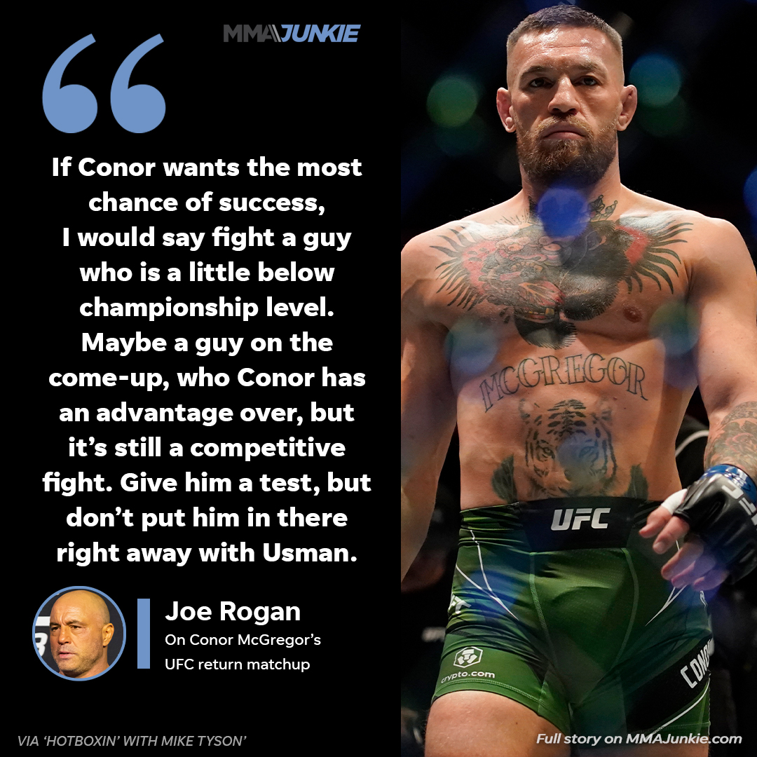 Joe Rogan thinks Conor McGregor should consider a “tune-up fight” for his  UFC return. Full story: https://t.co/WhgRpS1WpT