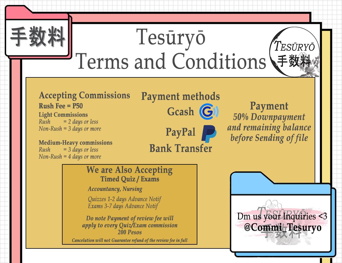 Tesūryō - 手数料 Commissioner 0/10 tweet media