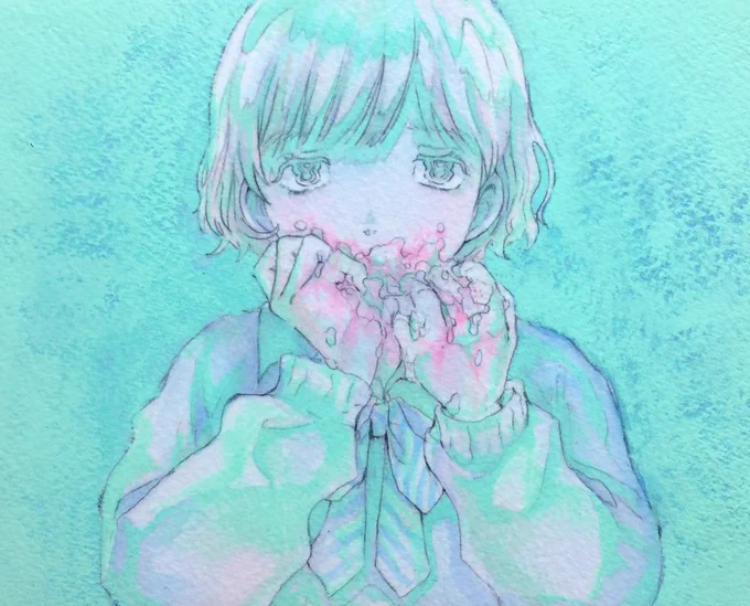昔の絵良いな〜!!10代ならではのヒリつきを感じる 