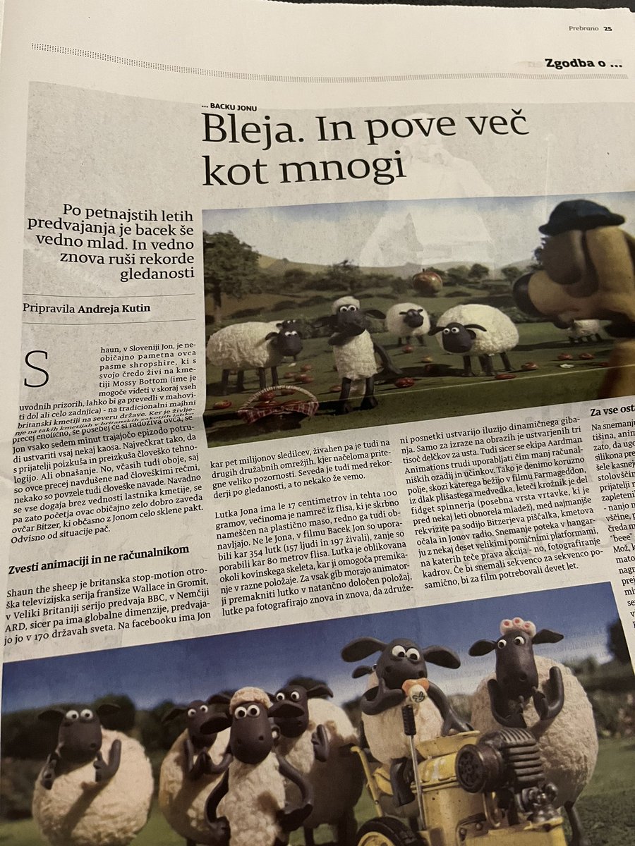 . <a href="/vecer/">Večer</a> #Vsoboto je prepoznal moj trud. Hvala . <a href="/ankutin/">andreja kutin</a>. Pa onemu uredniku cesarju, ali kako že, se tudi zahvaljujem. Beee 🐑 #bacekjon #kjesipirki