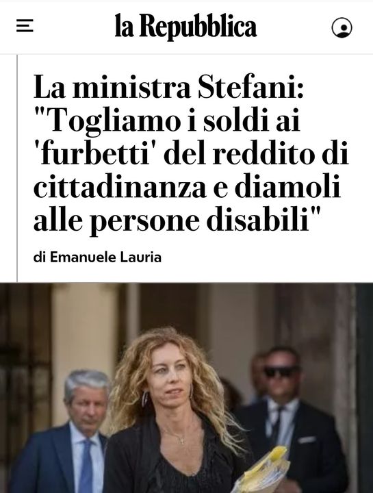 erikastefani71's tweet photo. ❌️❌️❌️  Prendere i fondi necessari dalla riorganizzazione del #redditodicittadinanza, eliminando quindi gli abusi dei furbetti e destinando il ricavato alle persone con #disabilità. 

Se togliessimo qualche soldo… https://t.co/jsVPo7QFtQ
https://t.co/tUFVTMZji6 https://t.co/KAakVpl760