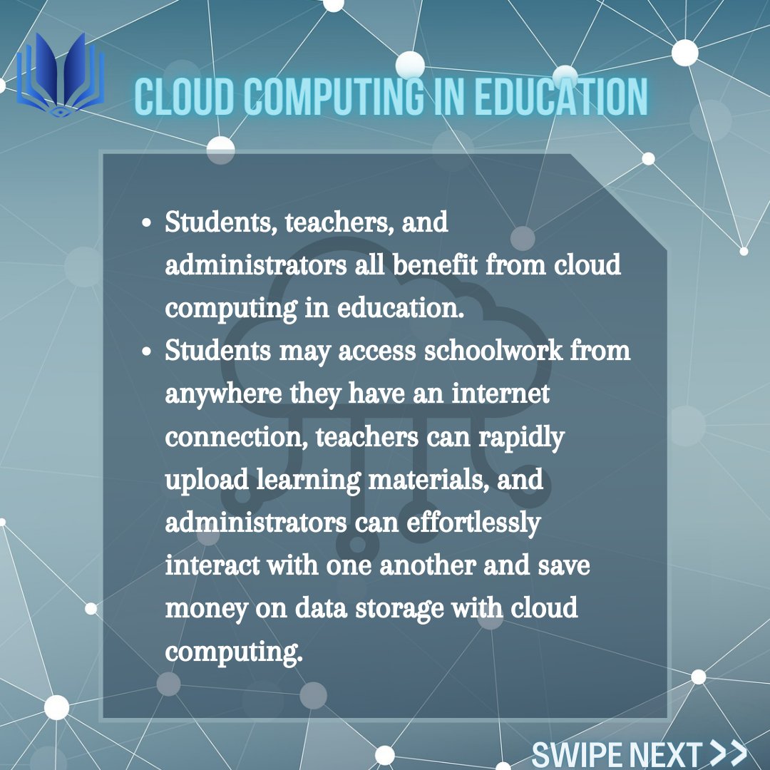 Edu_Checked's tweet photo. Who could have ever imagined that a student in one part of the world would be able to pursue a course in a college located thousands of miles away? Cloud computing is a complex technology that shifts the emphasis from physical resources to virtual ones.  #educhecked #cloudnetwork https://t.co/1CqVpa3VNL