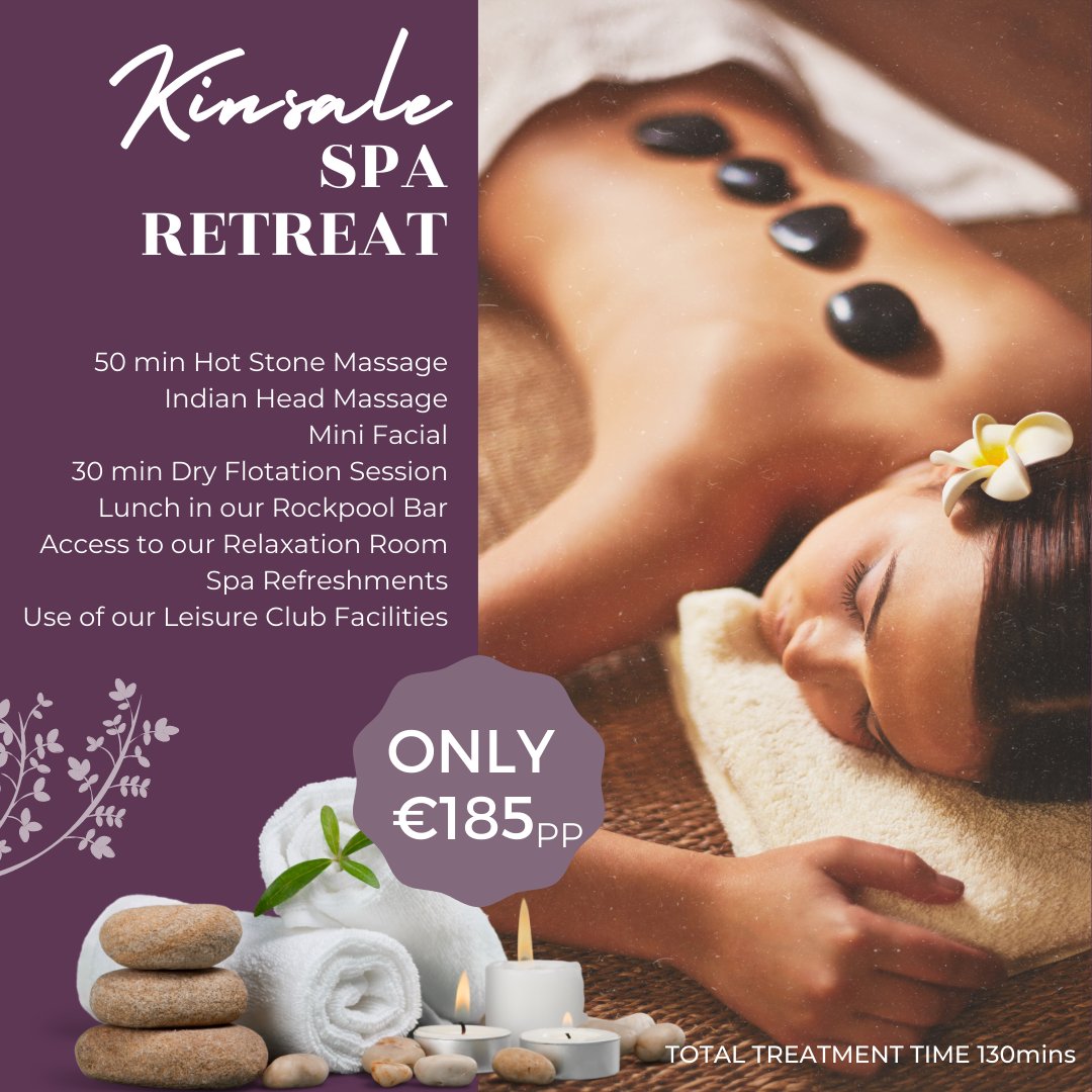HotelKinsale's tweet photo. Head to our Elemis Spa for the ultimate retreat to relax, unwind and treat your body to this delicious treat

All for only €185 per person. 

For more information or to make a booking give our team a call on 021 470 6625 or spa@hotelkinsale.ie https://t.co/4Xh4kvlzn9
