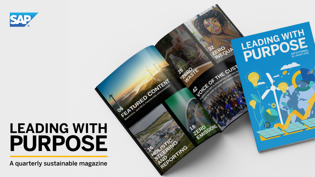 Leading up to #EarthDay, we’re excited to release SAP’s sustainability magazine, Leading with Purpose 📣📖 ♻️. I’m inspired by the impact SAP has on the environment, society, and the economy. #SAP4Good bit.ly/38g5wvo