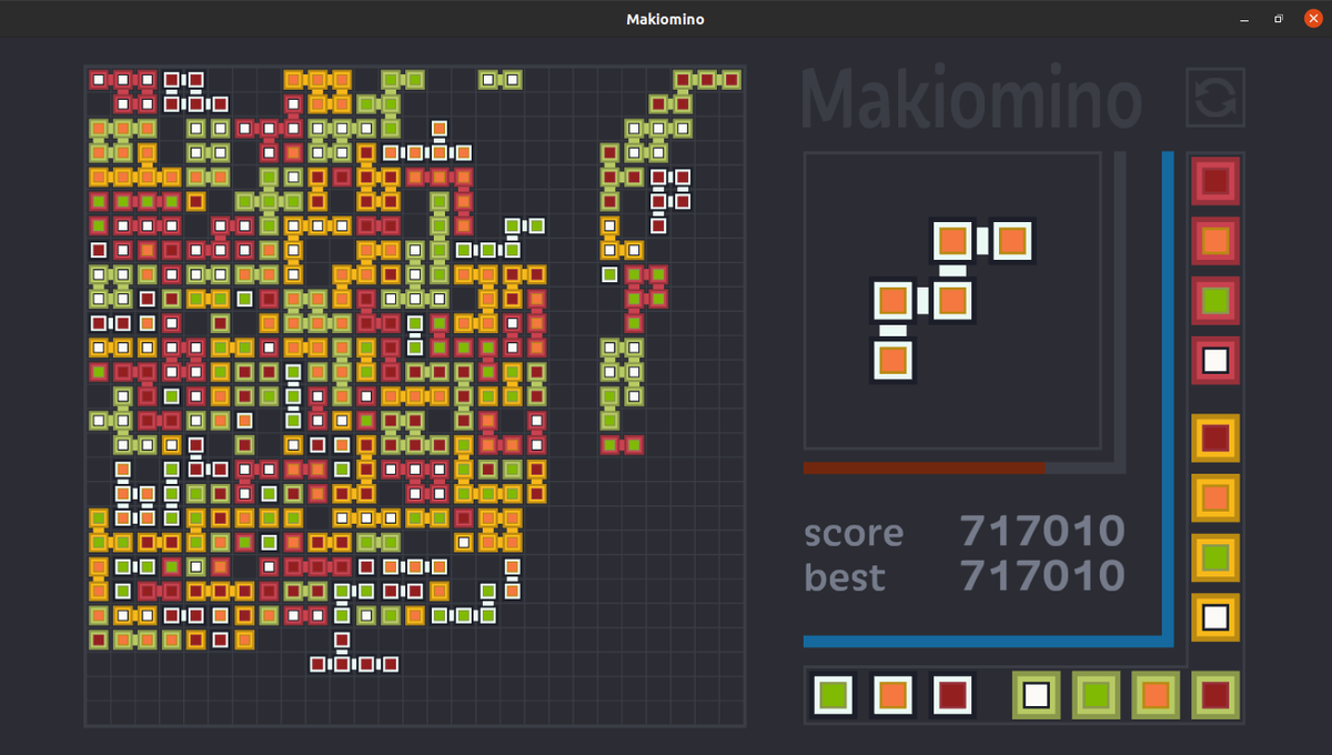 p4ymak's tweet photo. Makiomino can be mastered!

https://t.co/to9JmsP7dZ

#indiegame #IndieGameDev #puzzle #rustlang #screenshotsaturday https://t.co/2Hd5TDIAV1
