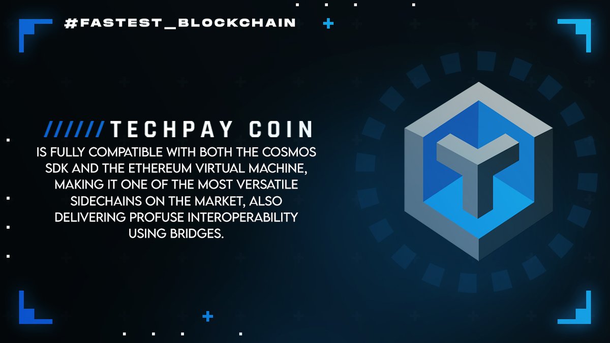 TechPay_Chain's tweet photo. TechPay Coin is fully compatible with both the cosmos SDK and the Ethereum Virtual Machine.
#techpaychain #techpaycoin
#fastestblockchain
#Blockchain https://t.co/ZzVEAVgdFz