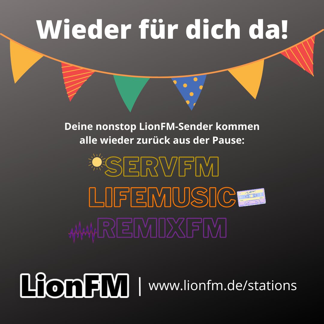 LionFM's tweet photo. Endlich! 🤩 Mehr Abwechslung mit unseren alten/neuen nonstop Sendern 👈

Schalt' jetzt ein >> https://t.co/96e5zwhzl6 📻 https://t.co/qG0yhLaQYR
