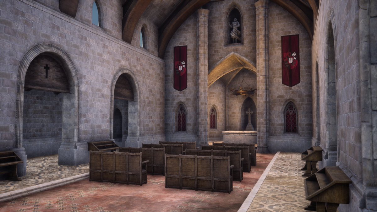 *Work in progress* Upgrading some important places for Elizabeth such as this mysterious chapel 🦇 #adventuregame #puzzlegame #madewithunreal #ue4 #indiedev #gamedev #crimsontale #screenshotsaturday