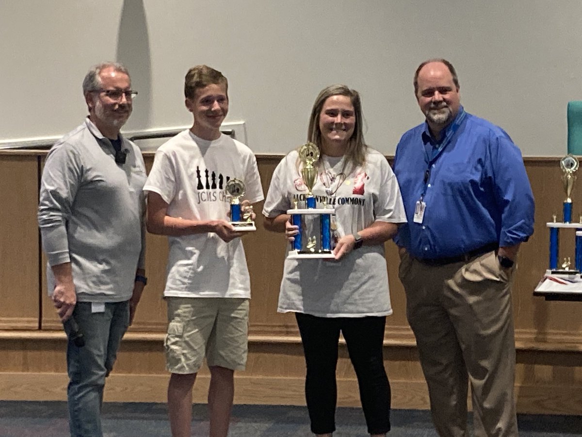 Congratulations to Sam Summers and Coach McGowan for coming in 3rd place in the OCS Chess Tournament!!!  Go Knights!!