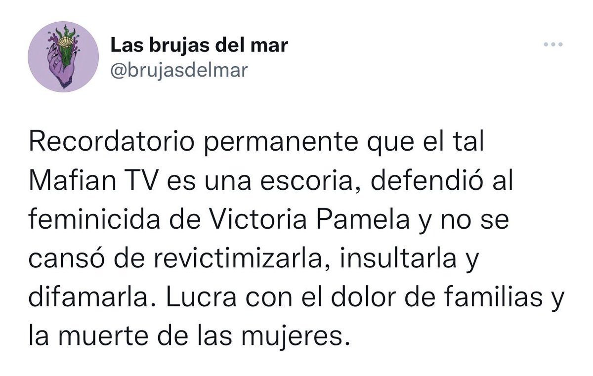 ZYTJavier's tweet image. Les recomiendo no creerle nada a #MafianTv, ese tipo no es periodista y mucho menos alguien a quien le importe realmente el caso de Debhani. Solo quiere rascar unas cuantas visitas a sus redes sociales. Ya lo dijeron las brujas del mar.