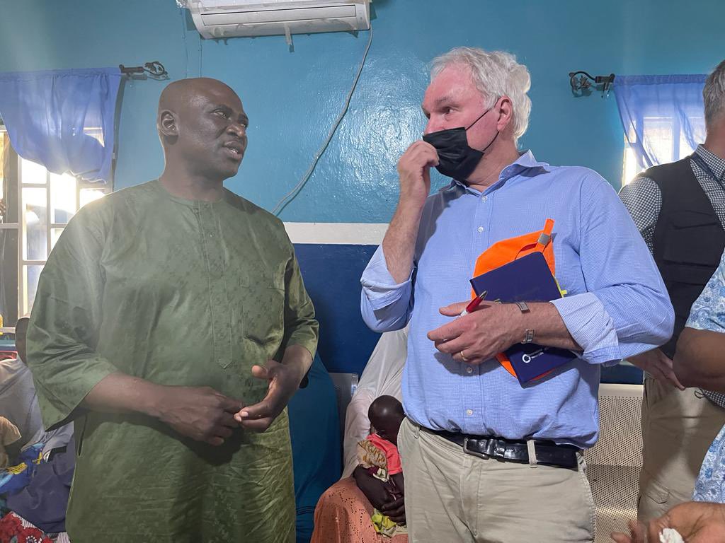 Earlier today, <a href="/UN_Nigeria/">United Nations Nigeria</a> Resident and Humanitarian Coordinator, <a href="/matzschmale/">Matthias Schmale</a> visited the Hajj Camp in Maiduguri, north-east #Nigeria to assess the needs of families and children formerly linked with armed groups.