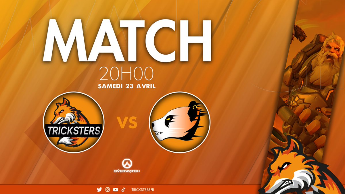 Ce soir, dernière ligne droite pour que notre équipe Overwatch puisse se qualifier à la Lan de la <a href="/PlayAllForOneFR/">Overwatch AllForOne France</a>
Ils vont affronter pour ce premier match les <a href="/BearSport33/">BearSport</a> PandaRush à 20h.
Le match sera cast par @NikoTV9 
twitch.tv/mossieurn

#letsgotricksters
