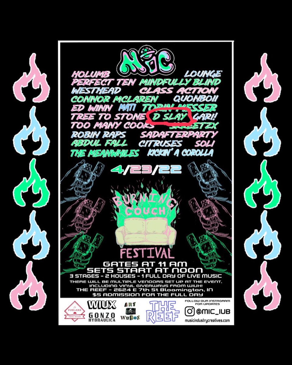 dslay2TG's tweet photo. 🚨TONIGHT AT 8:00-9:00🚨⬇️
Come turn up w me at the Burning Couch Festival tonight!!! Imma be perfoming a bunch of my hottest unreleased shit I been holding out on yaw so make sure you come LIT‼️‼️‼️😤BIG (positive) ENERGY or NO ENERGY😎💙 https://t.co/zYocgl5VL8