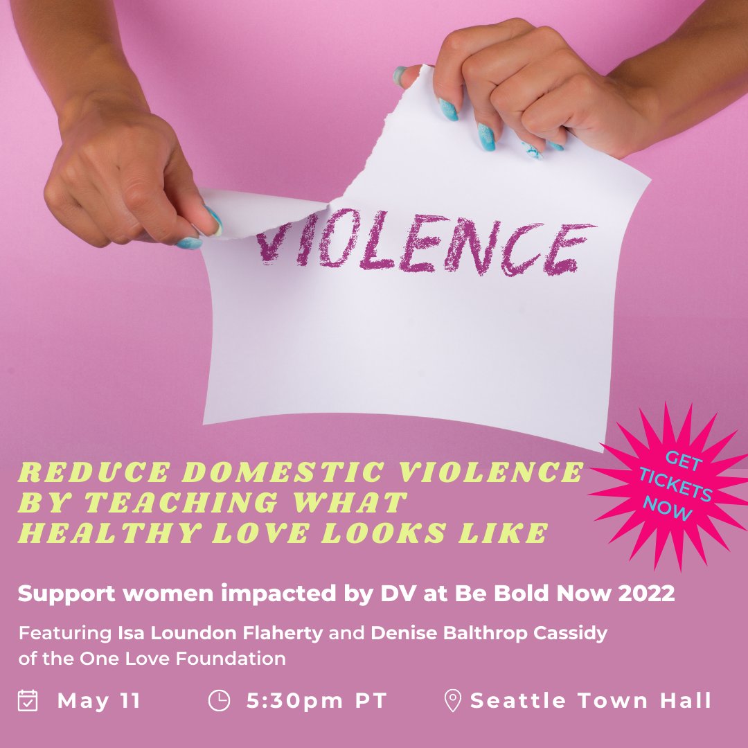 You can be a part of the solution by teaching what healthy love looks like! 

Join us on May 11th in Seattle Town Hall! Tickets on sale now: eventbrite.com/e/be-bold-now-…