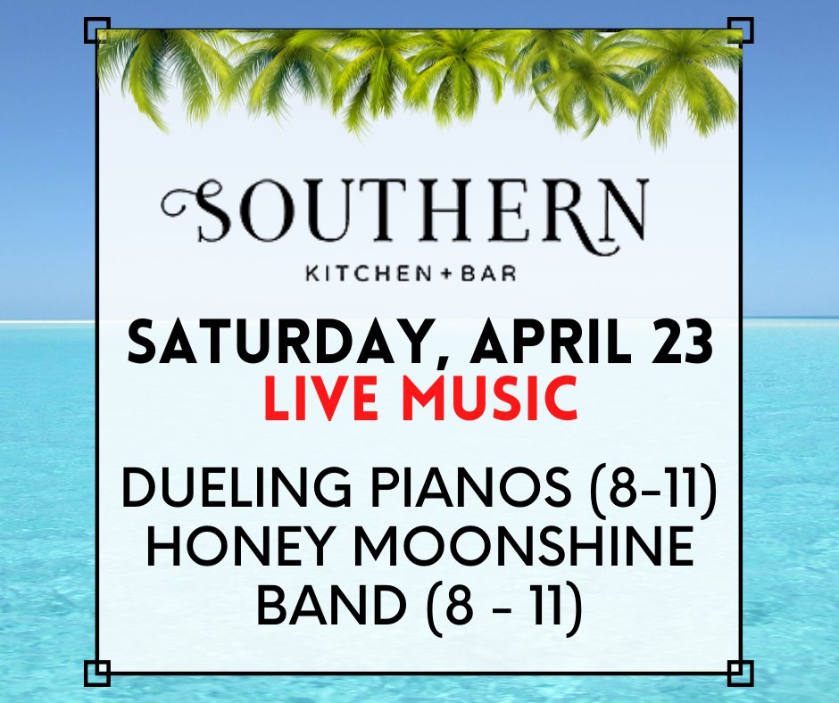 SouthernBarJax's tweet photo. 💥 SATURDAY NIGHT #LIVEMUSIC 💥

Tonight we'll have two of our favorite live performances - #DuelingPianos and Honey Moonshine Band - both from 8 to 11 PM! 🤩🎶

More info: https://t.co/Jy1nkcsfWO https://t.co/8y43pcKaoG