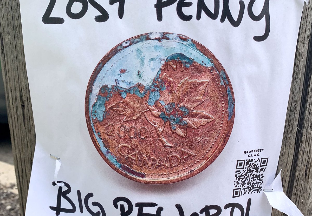 blogTO's tweet photo. Have you seen those mysterious penny posters around Toronto? They're actually an NFT art project #Toronto #NFT https://t.co/2i3bcGOZrf https://t.co/zqgrc4XVjT