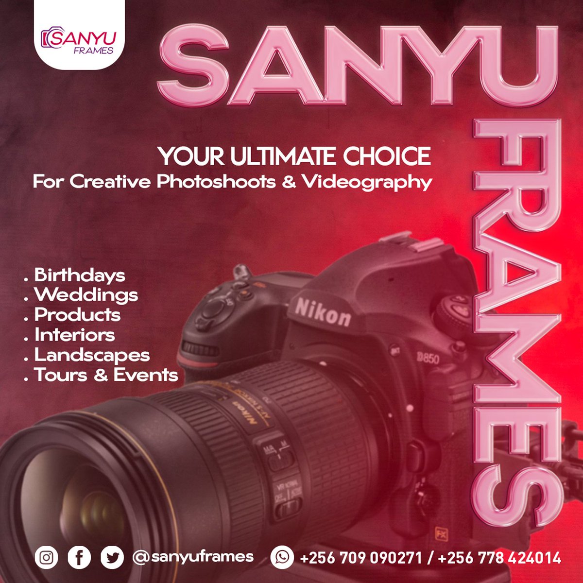 sanyuframes's tweet photo. Please  Support us🙏🏻  We are just a call away. We are a Team of Creative professionals for any size of work or Events. We deliver in a timely manner and quality is guaranteed. Check contacts on flier or bio. Thank you. https://t.co/HhdQ9hQscY