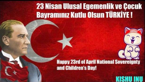 InuKishu's tweet photo. “There can be no keener revelation of a society’s soul, than the way in which it treats its children.”

Kishu wishes all Turkish residents a happy National Sovereignty and Children’s Day! ❤️🐶 https://t.co/9Kqenquq2u