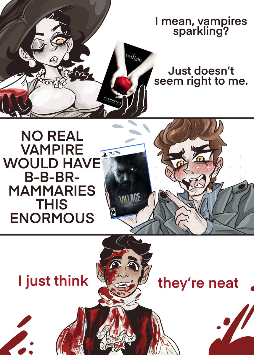I wanna draw vampires now every time I donate blood. 
