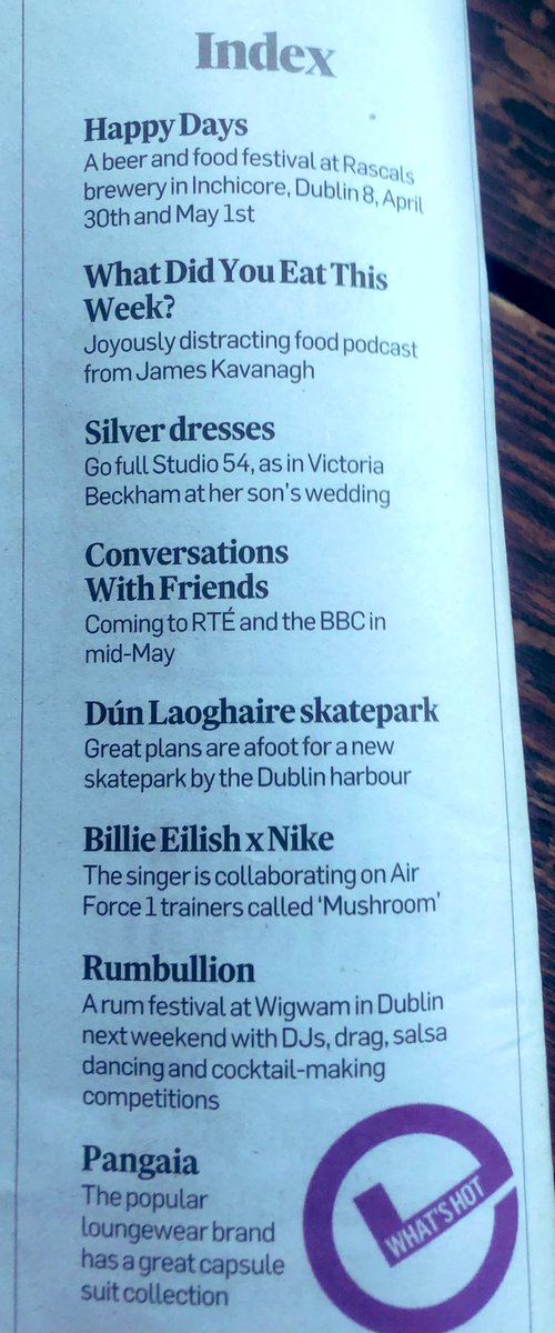 DLR Skate Park Association (@dlrpark) on Twitter photo Huge thank you to <a href="/IrishTimesMag/">Irish Times Magazine</a> for the mention in the What’s Hot section alongside <a href="/billieeilish/">billie eilish</a> ! <a href="/dlrcc/">Dún Laoghaire-Rathdown County Council</a> #community Huge thank you to <a href="/IrishTimesMag/">Irish Times Magazine</a> for the mention in the What’s Hot section alongside <a href="/billieeilish/">billie eilish</a> ! <a href="/dlrcc/">Dún Laoghaire-Rathdown County Council</a> #community