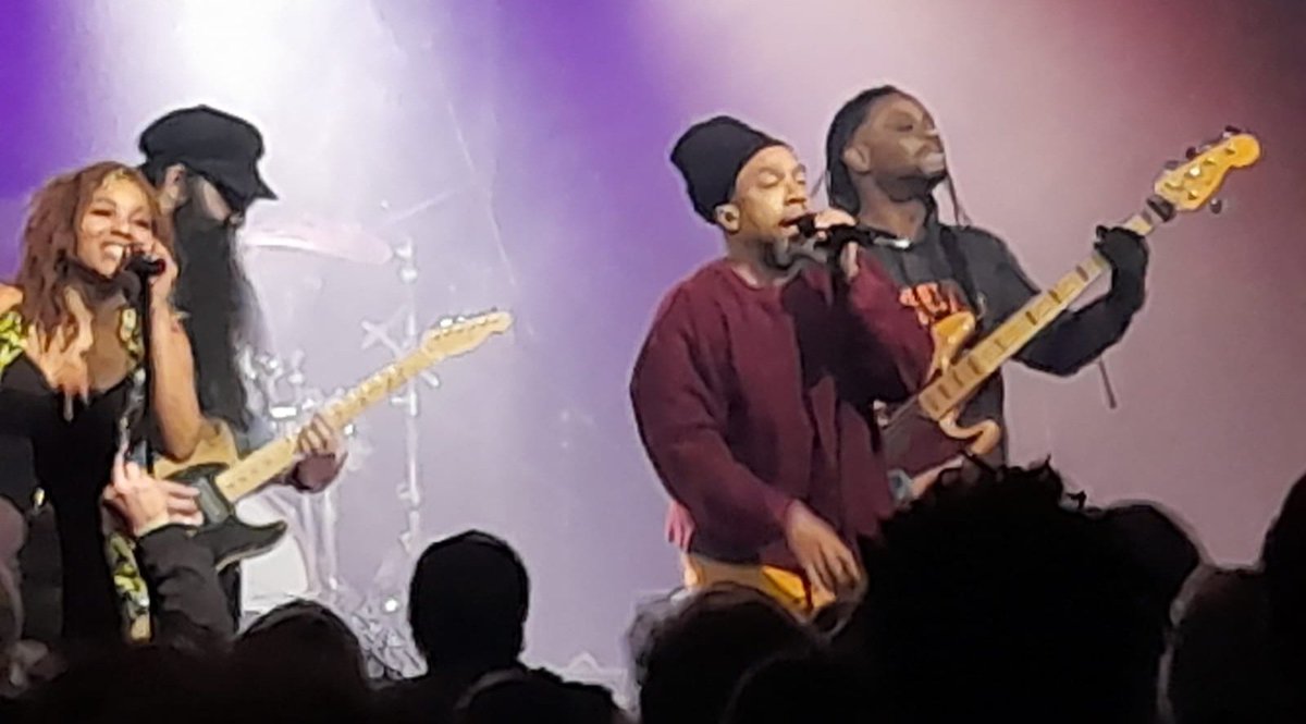 SpecialKChalle1's tweet photo. Legendary Hip Hop Collective @ADtheBand giving a master class in Queens Hall, Narbath, Wales 21/4/22 https://t.co/UKzI44JBqw