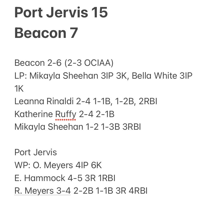 Up early and our offense was doing well, but a change of pitcher by PJ and mistakes in the field by us gave them the lead. Played better against them than we did two weeks ago which is good, but we still have a lot to work on. We are at rival Lourdes on Monday. <a href="/BCSDBulldogs/">Beacon Athletics</a>