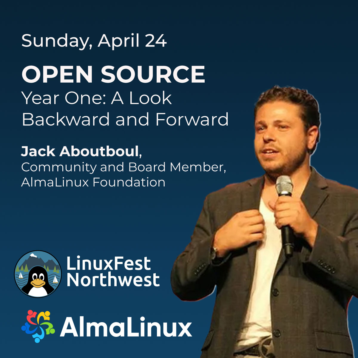 AlmaLinux's tweet image. AlmaLinux Community Manager @jackfoundation is speaking at @lfnw! 

He&apos;ll give an overview of the last year in AlmaLinux: highs, lows, milestones reached, lessons learned, community growth, and more! 

linuxfestnorthwest.org/conferences/20… #LFNW #LinuxFestNorthwest #OpenSource #Linux